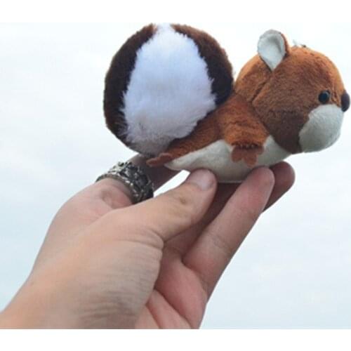 New lifelike cute fevarite 12cm plush soft mouese squirrel lovely Bag decoration pendant Keychain kids funny christmase gift
