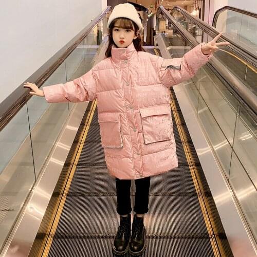 Girls' Coat Babys Kids Down Jacket 2021 Pirinted Thicken Spring Autumn Top Cardigan Overcoat Long Sleeve Cotton Childrens Clot