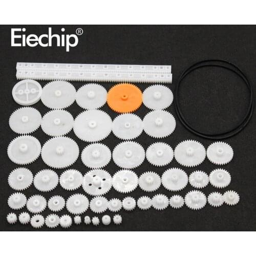 50kinds Plastic Gear,Module Gears White Micro Motor Toys Gears DIY Accessories materials,for Toys Robot/car