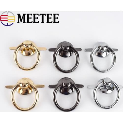 Meetee 4/10pcs ID25mm Bag Hanging O Ring Buckles Female Bag Side Chain Nail Ring Hook DIY Luggage Strap Hardware Accessories