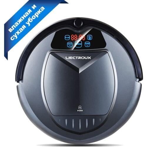 LIECTROUX B3000 Robot Vacuum Cleaner, with Water Tank,Wet&Dry,withTone,Schedule,Virtual Blocker,Self Charge,Matt Finish