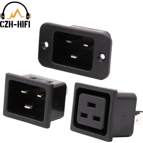 1PC Power Socket IEC320 C19 C20 Mains AC Female Male Power Cord Inlet Jack Socket Receptacle Connector AC250V 16A CCC CE DIY