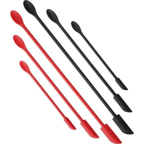 Silicone Batter Spatula Tools Lengthen Mini Soft Jar Cake Cream Jam Scrapers Makeup Spatulas Butter Knife Kitchen Accessories