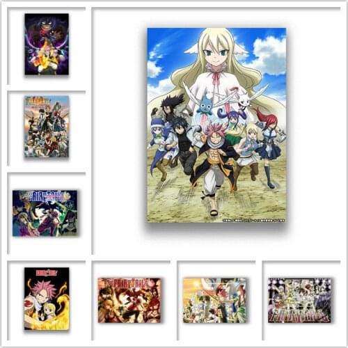 FAIRY TAIL White Coated Paper Prints Home Decoration for Livingroom Bedroom Home Art Brand