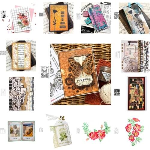 Mosaic Animal Alphabet Cutting Dies & Stamps & Stencil Scrapbook Dariy Decoration Stencil Embossing Template DIY Greeting Card