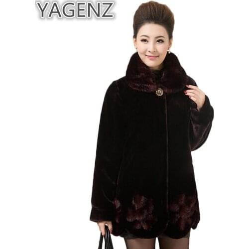 Women Faux Mink Fur Jacket Coat 2020 Winter Ticken Warm Mink Fur Parka Coat Plus Size Women Cardigans Warm Fur Coats Ms Overcoat