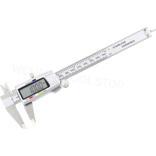 0-150mm digital display vernier caliper measuring 6 inch LCD electronic stainless steel precision micrometer measuring caliper