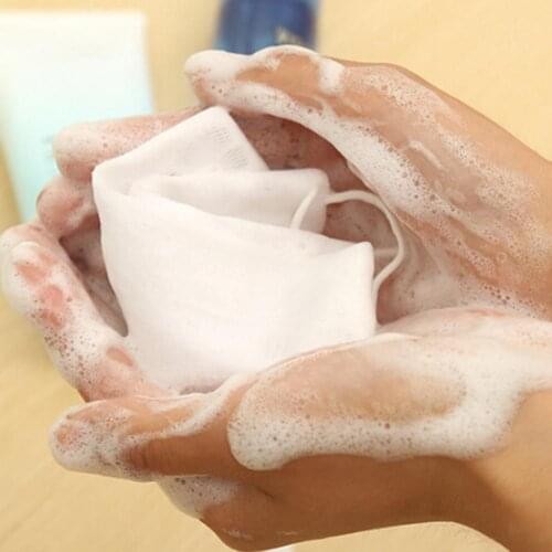 2Pcs Bubble Making Mesh Net Facial Cleaning Soap Cleanser Foaming Bag Pouch Tool
