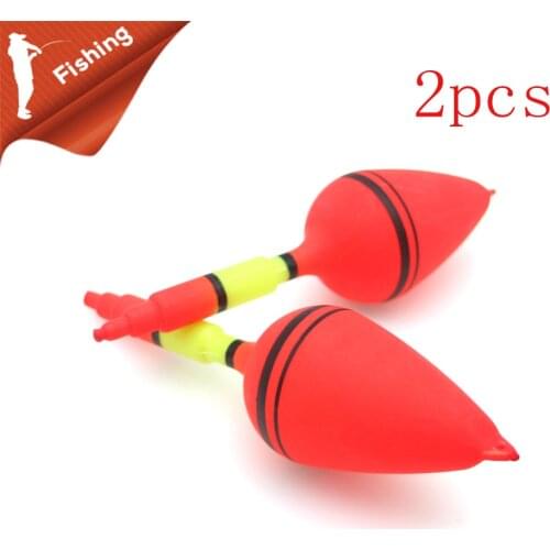 2pcs Fishing Float Plastic Balls Float Buoy Flutter Remind Fish Bite Hooks Lures Lightstick Fishing Tackle Tools