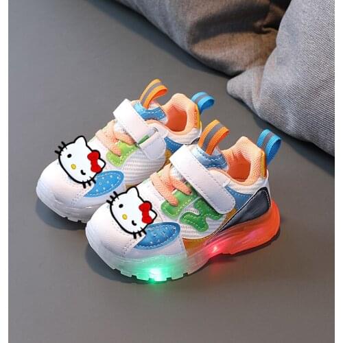 2021 Sanrio hello kitty casual shoes spring and autumn baby toddler shoes boy girl breathable sports shoes soft sole baby shoes