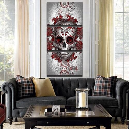 3pcs,diamond embroidery Skull Landscape,5d diamond painting full diamond mosaic pictures of rhinestones home decor
