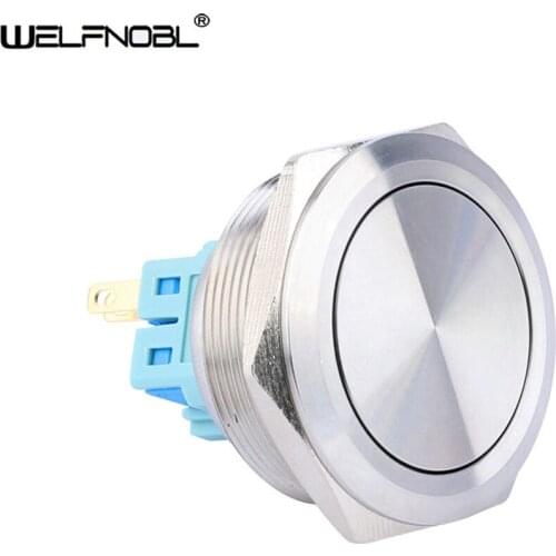 30mm Raised Top Famous Brand Control Flat Ring Illuminate Waterproof Metal Push Button Switch