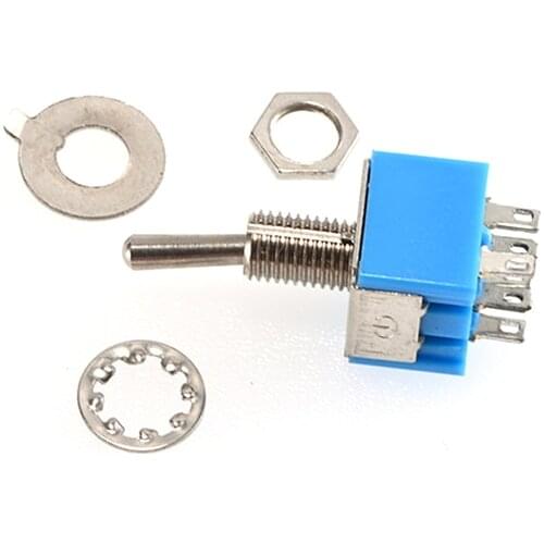 5pcs / 10PCS 3 Position MTS-203 6-Pin 6MM Mini SPDT ON-OFF-ON 6A 125VAC Mini Toggle Switch