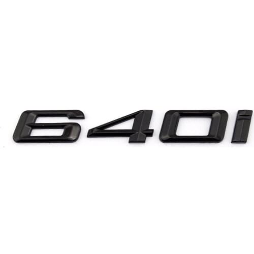 6 Series F12 F13 E63 Rear Trunk Lid Matte Black 640I Letter Wholesale Custom badge Car Emblem Sticker For BMW