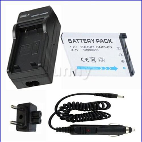NP-60 NP60 Battery + Charger for Casio Exilim EX-S10,EX-S12,EX-Z9,EX-Z20,EX-Z21,EX-Z29,EX-Z80,EXZ80,EX-Z85,EX-Z90 Digital Camera