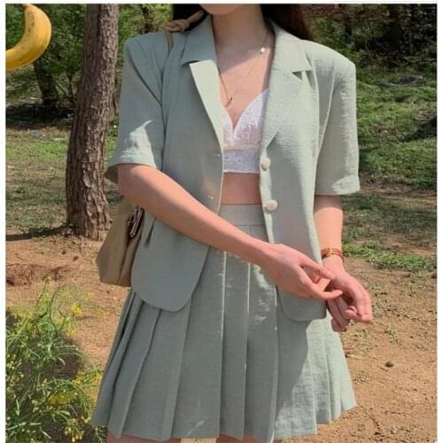 White summer fashion suit