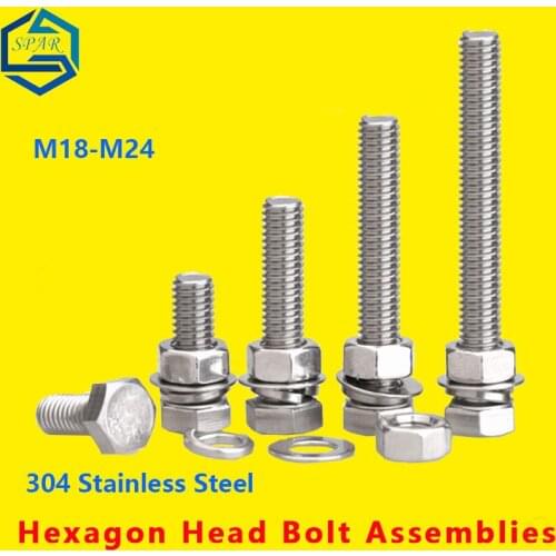 Hexagon Head Bolt Assemblies Hexagon Head Bolt Spring Lock Washer and Plain Washer and Nut Assemblies Screw and Nut Set
