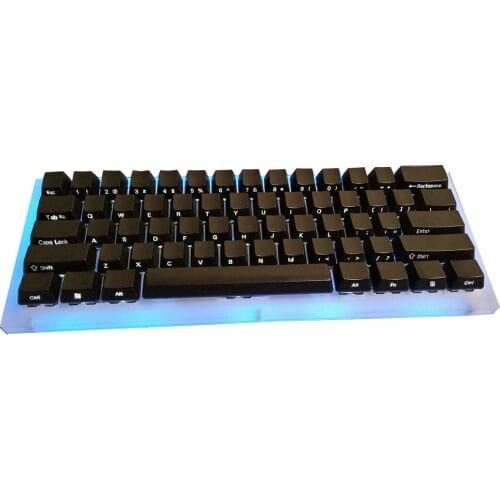 NPKC Black ABS Lasered Side-Lit Top-Backlit Shine Through OEM Keycaps for Cherry MX Switches 61 64 87 96 108 Mechanical Keyboard
