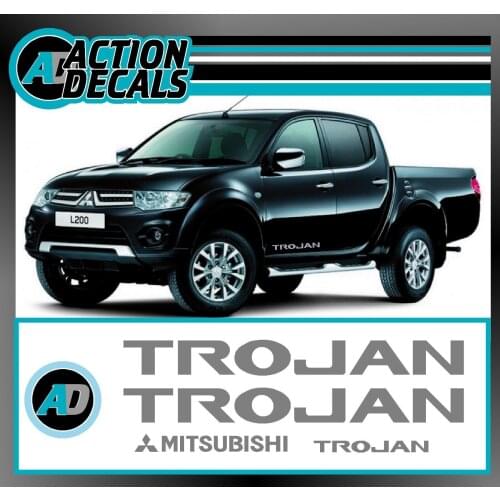 For 2Pcs/Set Mitsubishi Trojan L200 Replacement Stickers / decals set