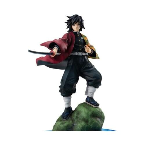 23cm Japan Anime Demon Slayer Tomioka Giyuu PVC Action Toy Figures Cute Collectible Demon Slayer doll Christmas Gift