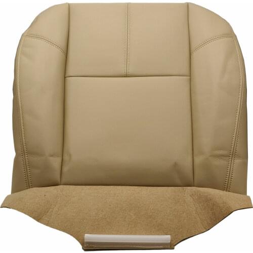Driver Side Bottom Leather Seat Cover Beige for 2007-2010 Chevy Silverado 2500 LSC-T002