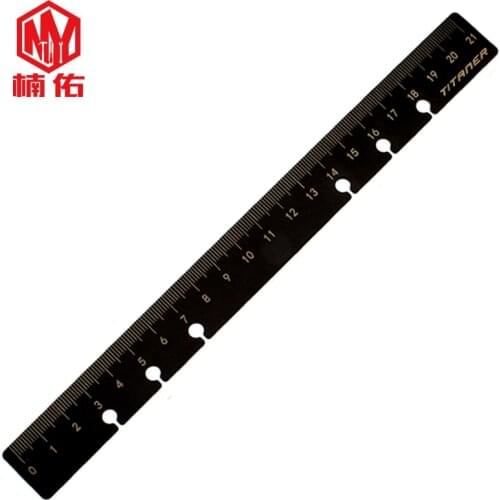 1PC Ultralight Titanium Alloy Straight Ruler 21CM EDC Multifunction Tool Titanium Ruler Stationery Drawing Design Precision Tool