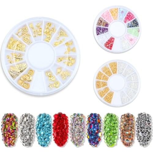12Color/Set 3D Nail Decoration Mixed Chameleon Stone Nail Rhinestone Stickers For Nail Crystal Rhinestone Diamond Nail Art