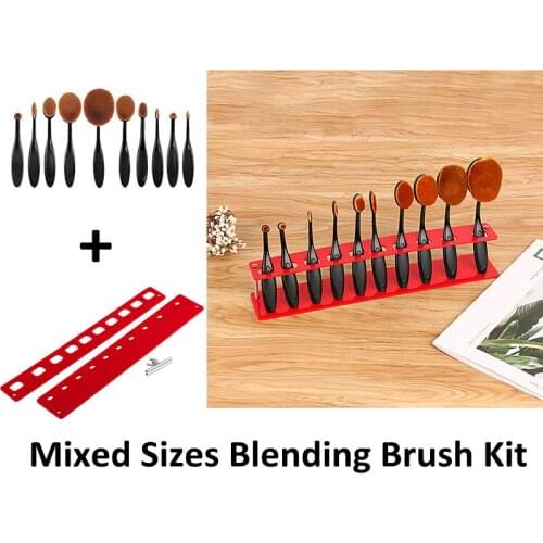 10pcs Mixed Size Blending Brushes Kit Drawing Painting Soft Apply for Water-based Card Background Craft Ink Stamp DIY 2021