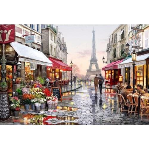 Embroidery Kits Diy 5d Diamond Painting Mosaic Full Square Drill Pattern Picture Of Rhinestones Crystals Paris Tower Wall Decor