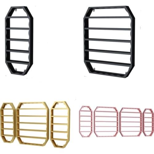 Wall Mounted Nail Polish Storage Rack Makeup Cosmetic Manicure Display Rack Lipstick Nail Polish Bottle Organizer Wall Shelf