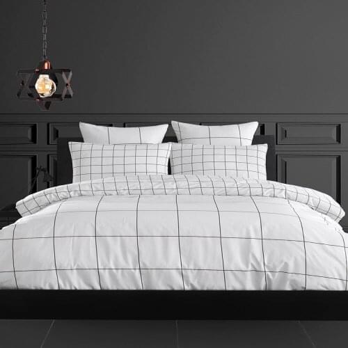 100% Natural Cotton Solid Color Double Duvet Cover Set FreshColor 4-Piece Modern And Stylish Design European American Style