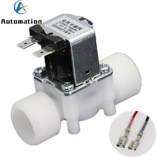 Connection size 3/4" Plastic solenoid valve 12Vdc 220Vac water valve Small flow wholesale is morn cheap NC/NO