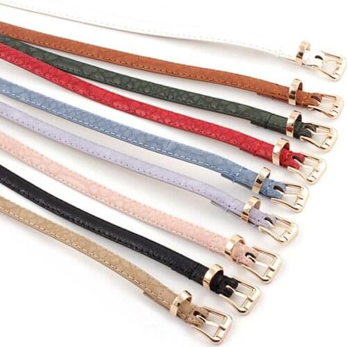 Fashion Thin Snake Belt For Women White Red Ladies Jeans Belts High Quality Wild Girls Waist Belt Strap For Dress