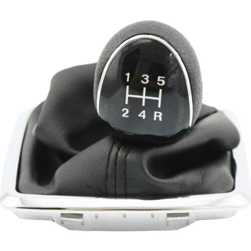 New For Ford Focus 2 2005 2006 2007 2008 2009 2010 2011 Kuga Fiesta 5 Speed Manual Gear Stick Shift Knob Leather Boot Black Cap