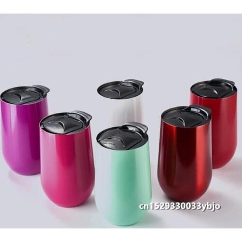16oz Wine Tumbler Wine Glasses Double Wall Stainless Steel Vacuum Insulated Tumbler Travel Cups Coffee Mugs With Close Lid