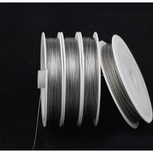 UPGFNK 0.3~1.0mm Stainless steel wire Beading Rope Cord Thread String For Jewelry Making Bracelets DIY Accessories Wholesale