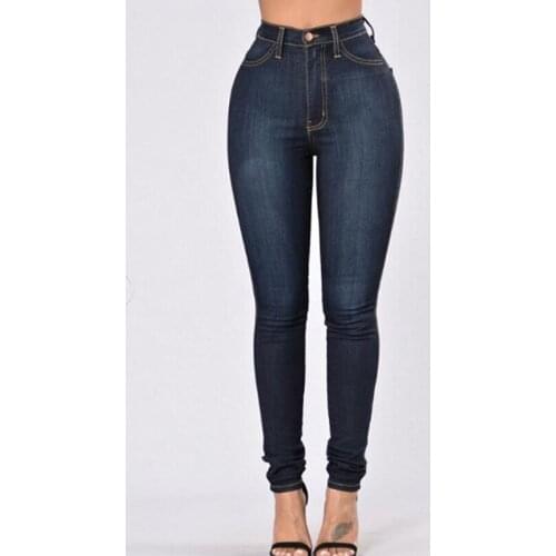 Women Grinding White Elastic Skinny Stretch Jeans Plus Size 3XL High Waist Jeans Washed Casual Denim Pencil Pants Women Jeans