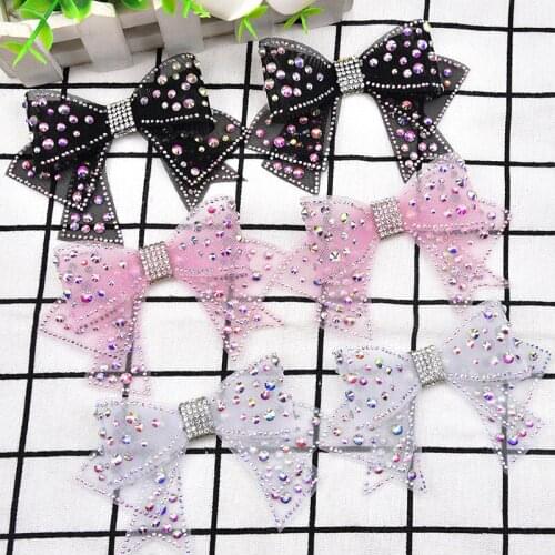 1pcs Rhinestone Sticker butterfly shape Trim Crystal Stickers Beaded Applique DIY shoes Decoration Self Adhesive Embellishment