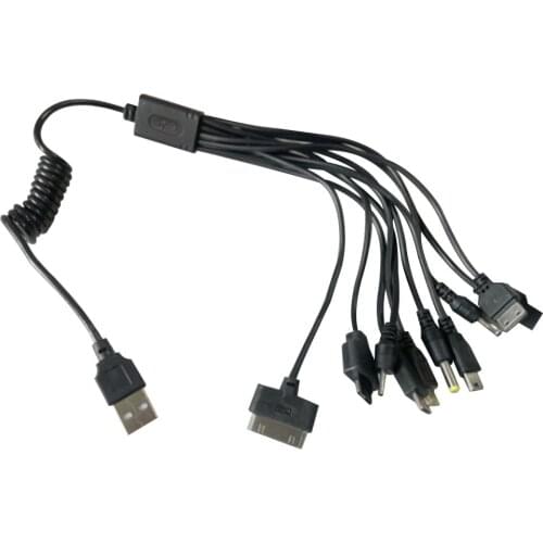 10 In 1 Universal Portable Lightweight Multi Functions USB Charge Charging Cable Fast Charging Compatible with Most Brand Phones