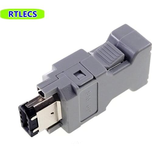 5PCS DIY Firewire IEEE 1394 Connector female Plug 6 Position Solder Connector 6 Pin Connector Gold Contact Shell Kit shield case