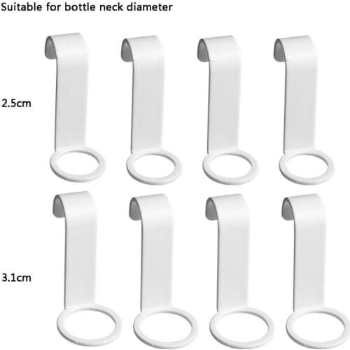 8pcs S Shaped Bathroom Shower Shampoo Bottle Holder Hook Hanging Storage Kitchen Accessories Organizer