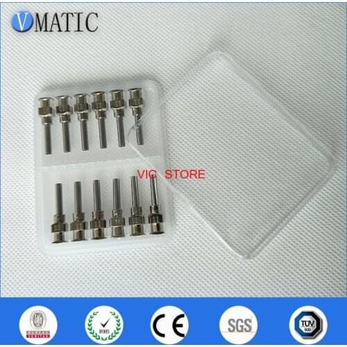 Free Shipping 12Pcs 0.5'' Tip Length 11G Glue Dispensing Stainless Steel Needle 1/2 Inch