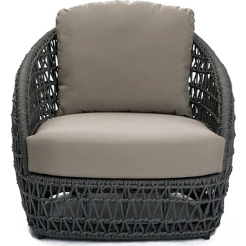 Freeshipping Lounger Outdoor Rattan Sofa Lying Bed Balcony Villa Outdoor PU Rattan Chairs