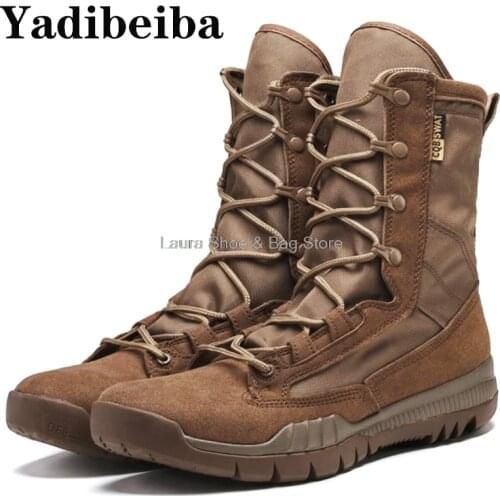 2020 Men Boots Outdoor Desert Boots Military Tactical Boots Winter Shoes Trekking Camping Army Boots Male Shoes Adult Footwear