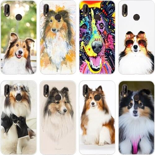 50H sheltie Soft Silicone Tpu Cover Case for huawei p 20 lite pro y6 2017 mate 10 lite