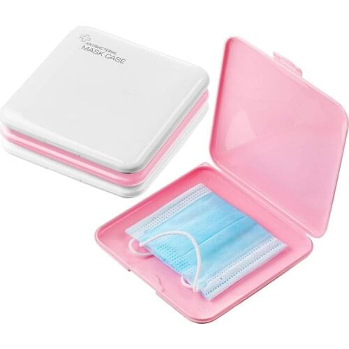 Disinfection Portable Mask Storage Box Case Save Facemask Holder Organizer Face Masks Container Dustproof Mask Case
