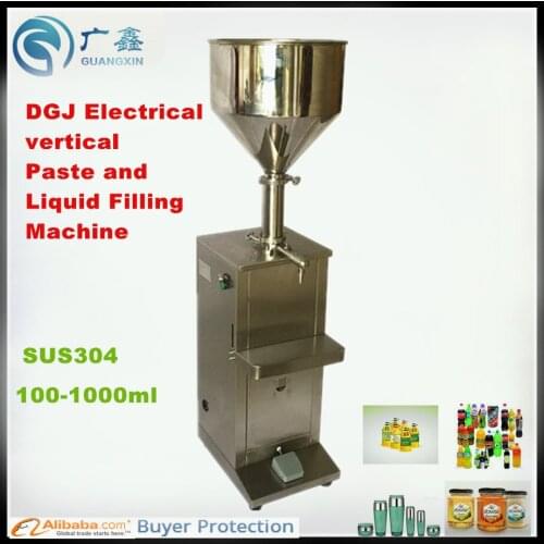 Electrical pedal cream liquid piston filling machine DGJ Electrical Vertical Paste and Liquid Filling Machine