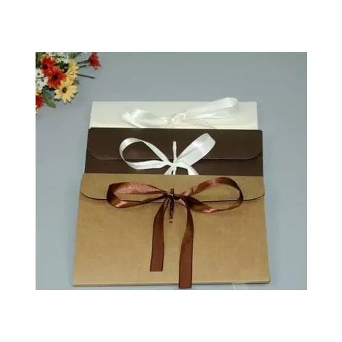 Kraft paper Envelope bag Handkerchief Silk scarf packing boxes Envelope gift box mixed 100PCS #4063