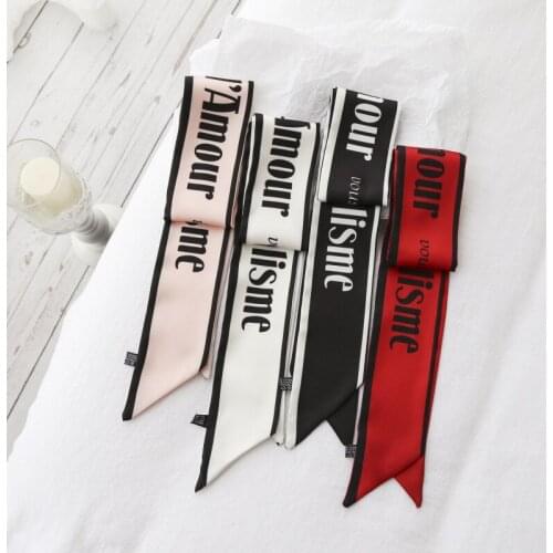 Small ribbon accessories neck streamer female bag decoration silk scarf tied bag hair band female tie hair ribbon slender belt