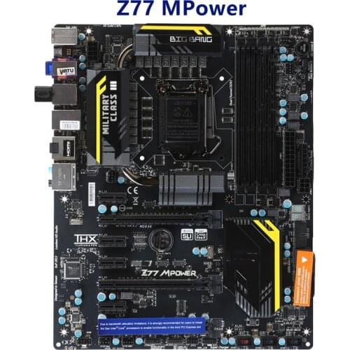 For MSI Z77 MPower Computer USB3.0 SATA III Motherboard LGA 1155 DDR3 For Intel Z77 Z77M Desktop Mainboard Used